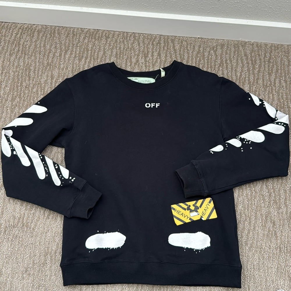 Off white sweater c/o Virgil Abloh